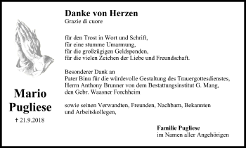 Anzeige von Mario Pugliese von MGO