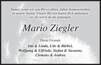 Anzeige von Mario Ziegler von MGO