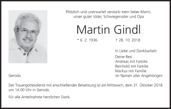 Anzeige von Martin Gindl von MGO