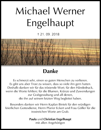 Anzeige von Michael Werner Engelhaupt von MGO