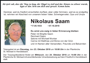 Anzeige von Nikolaus Saam von MGO