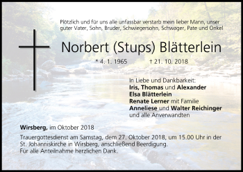 Anzeige von Norbert  Blätterlein von MGO