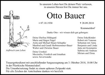 Anzeige von Otto Bauer von MGO
