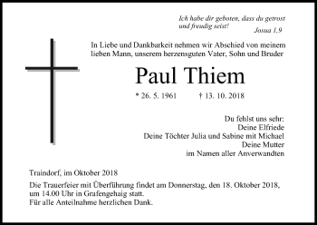 Anzeige von Paul Thiem von MGO