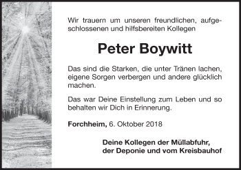Anzeige von Peter Boywitt von MGO
