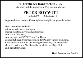 Anzeige von Peter Boywitt von MGO