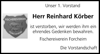 Anzeige von Reinhard Körber von MGO
