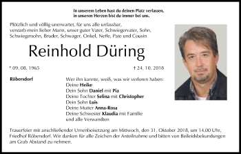 Anzeige von Reinhold Düring von MGO