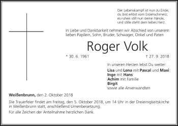 Anzeige von Roger Volk von MGO