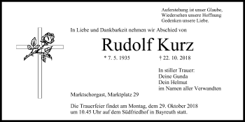 Anzeige von Rudolf Kurz von MGO