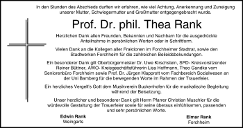 Anzeige von Thea Rank von MGO