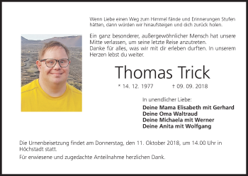 Anzeige von Thomas Trick von MGO