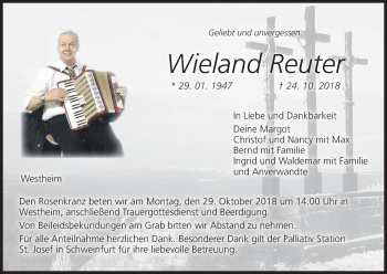 Anzeige von Wieland Reuter von MGO