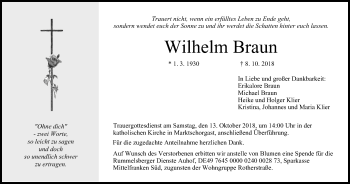 Anzeige von Wilhelm Braun von MGO