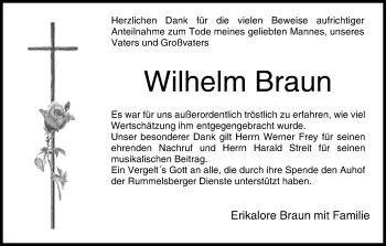Anzeige von Wilhelm Braun von MGO