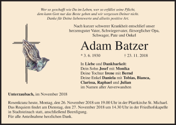 Anzeige von Adam Batzer von MGO