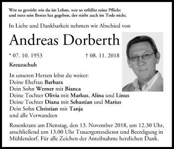 Anzeige von Andreas Dorberth von MGO
