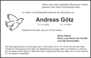 Anzeige von Andreas Götz von MGO