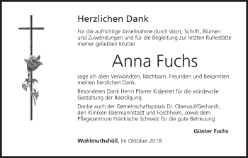 Anzeige von Anna Fuchs von MGO