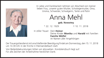 Anzeige von Anna Mehl von MGO