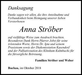 Anzeige von Anna Ströber von MGO
