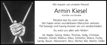 Anzeige von Armin Kiesel von MGO