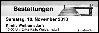 Anzeige von Bestattungen vom 10.11.2018 von MGO