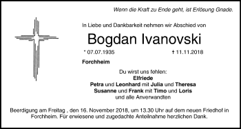 Anzeige von Bogdan Ivanovski von MGO