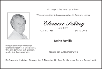 Anzeige von Eleonore Schiwy von MGO
