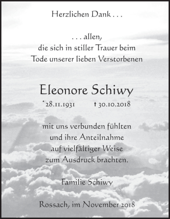 Anzeige von Eleonore Schiwy von MGO