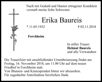 Anzeige von Erika Baureis von MGO