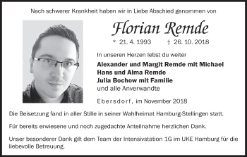 Anzeige von Florian Remde von MGO