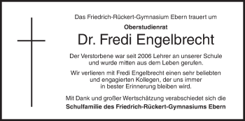 Anzeige von Fredi Engelbrecht von MGO
