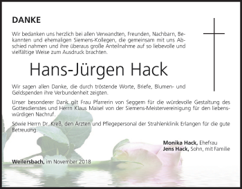 Anzeige von Hans-Jürgen Hack von MGO