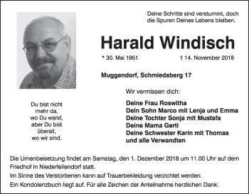 Anzeige von Harald Windisch von MGO