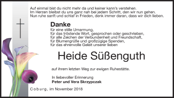 Anzeige von Heide Sßenguth von MGO