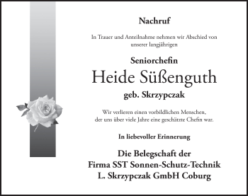 Anzeige von Heide Süßenguth von MGO
