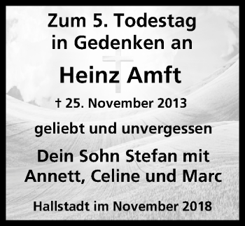 Anzeige von Heinz Amft von MGO