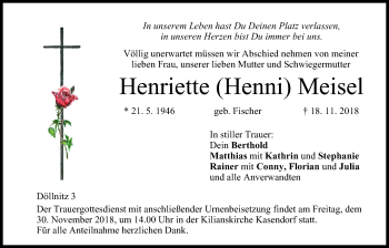 Anzeige von Henriette Meisel von MGO