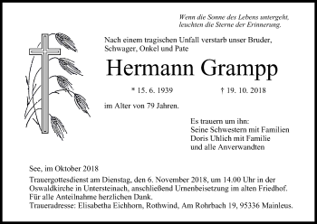 Anzeige von Hermann Grampp von MGO