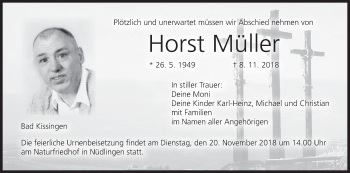 Anzeige von Horst Müller von MGO