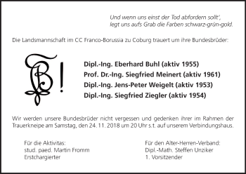 Anzeige von Jens-Peter Weigelt von MGO