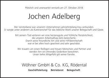 Anzeige von Jochen Adelberg von MGO
