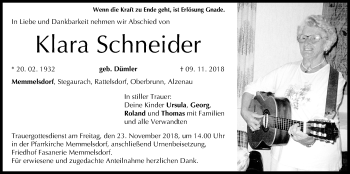 Anzeige von Klara Schneider von MGO