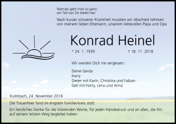 Anzeige von Konrad Heinel von MGO