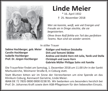 Anzeige von Linde Meier von MGO