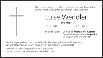 Anzeige von Luise Wendler von MGO