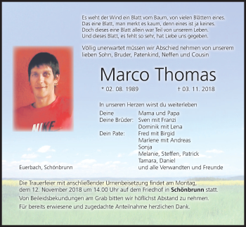 Anzeige von Marco Thomas von MGO