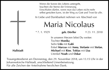 Anzeige von Maria Nicolaus von MGO