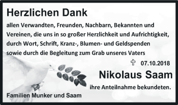 Anzeige von Nikolaus Saam von MGO